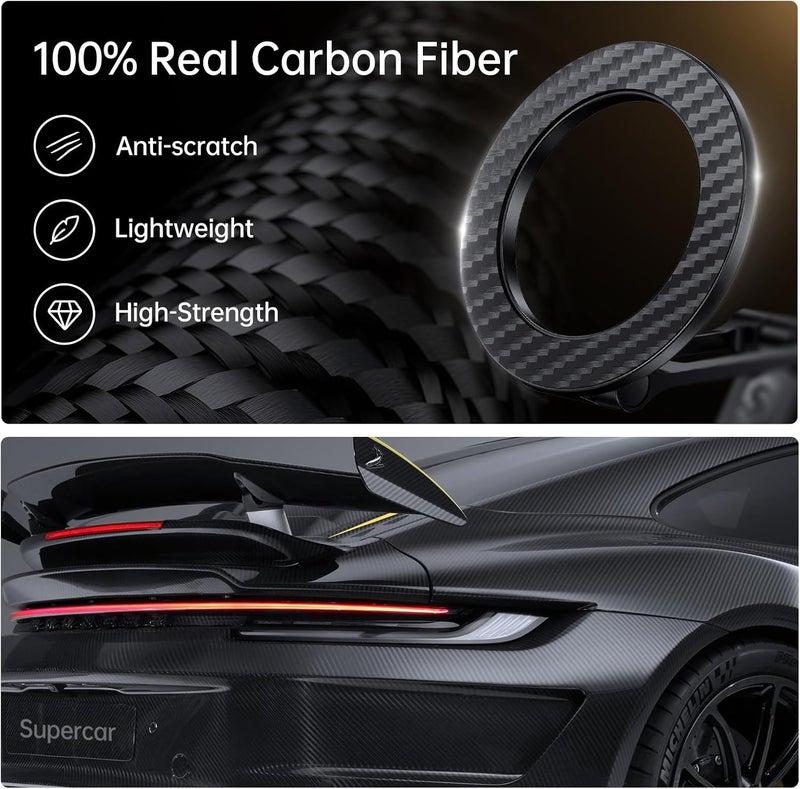 Syncwire Fits MagSafe Car Mount, Magnetic Phone Holder for Car Dashboard, [Flexible Three-axis] 360° Rotation Magnetic Car Mount Strong Magnets Car Phone Holder for iPhone 17 16 15 14 Pro Max - Image 5